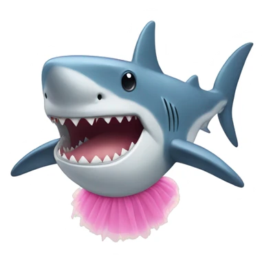 Shark wearing a tutu  sticker