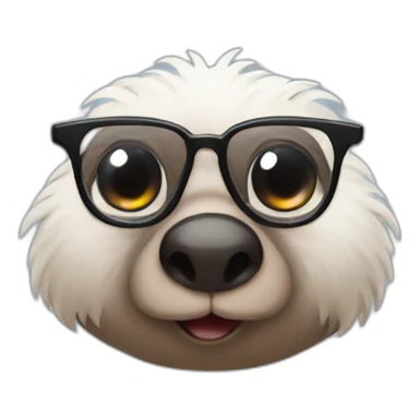 Ugly mole with big glasses sticker