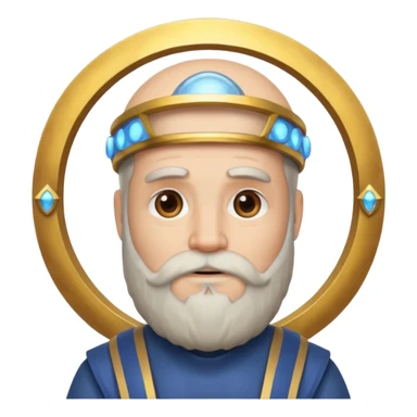 God the Father as a wise, bearded man with a halo sticker