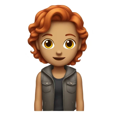 a redhead masc girl sticker