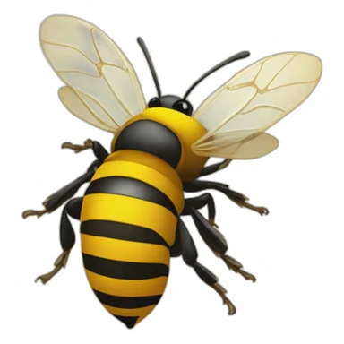 Abeille sur Macron sticker