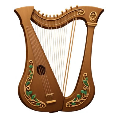 three stringed lyre sticker