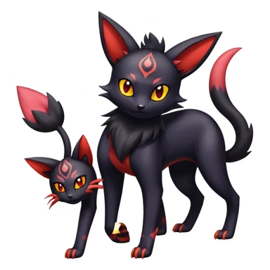 Umbreon-Litten-Espeon-Zorua-Torracat-fusion-hybrid full body sticker