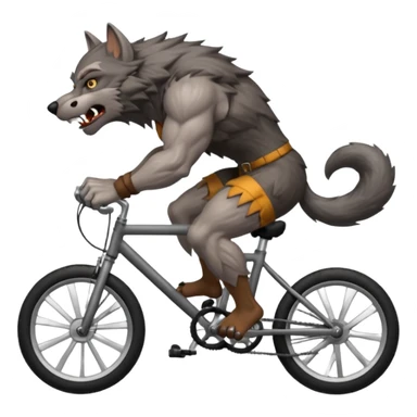 Werewolf on bike sticker