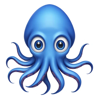Confused squid that also has a smiley face sticker