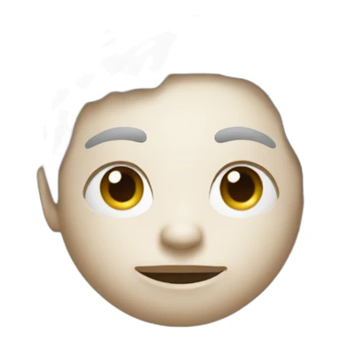 Artificial personality round shape sticker