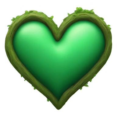 Forest green heart sticker
