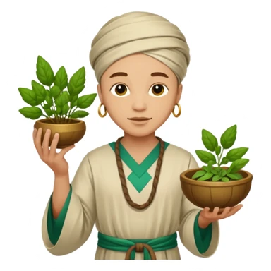 Ancient Healers with herbs  sticker