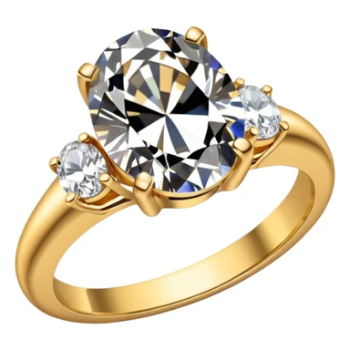 Oval engagement ring sticker