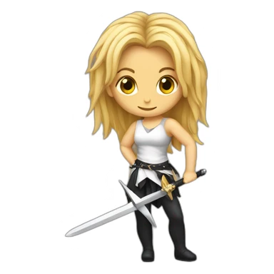 britney spears with a sword sticker