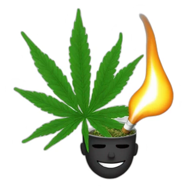 Macron smoking weed sticker