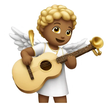 angels playing musical instruments  sticker