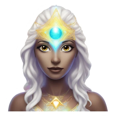 Pleiadian radiant glowing diva woman female third eye sticker