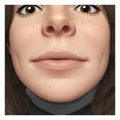 freckled girl with black eyes sticker