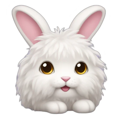 Fluffy bunny sticker
