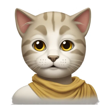 cat with toga sticker