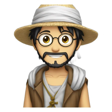 Luffy muslim glasse sticker