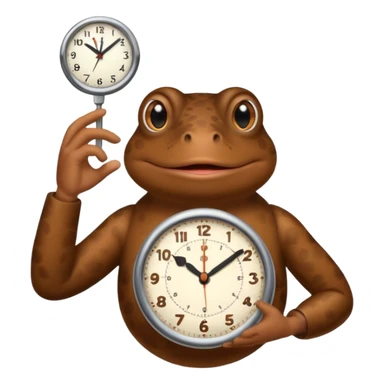 bufo adjusts clock to 4 o clock sticker