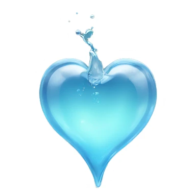 Glass heart with water inside sticker