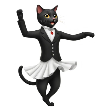 Cat dancing flamenco  sticker