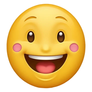 really happy emoji, joyful expression, bright and cheerful, classic emoji style sticker
