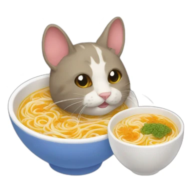 Cure cat rat ramen sticker