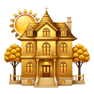 golden home sun sticker