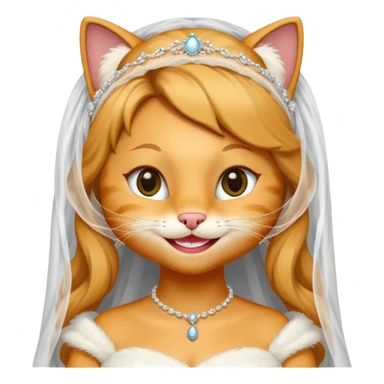 cat bride  sticker