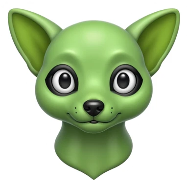 alien dog green sticker