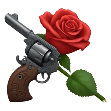 Red rose pistol  sticker