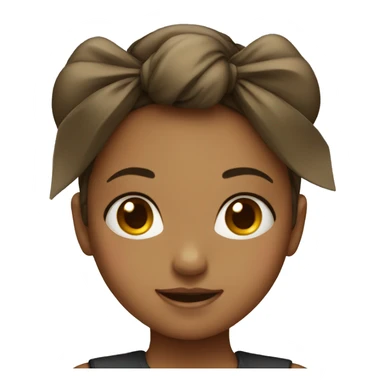 Girl wearing a bow sticker