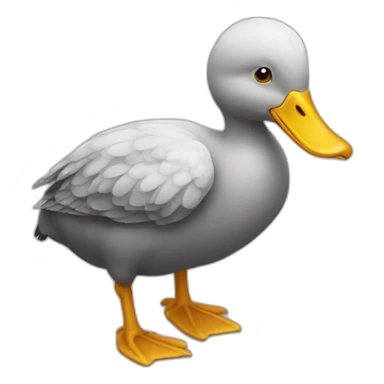 A dodo that has a snout and looks like a duck sticker