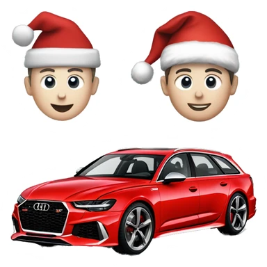 Audi RS6 Red with Santa sticker