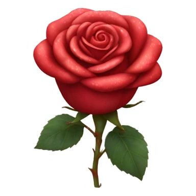 Red specked rose sticker