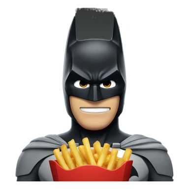 Batman qui mange des frites sticker