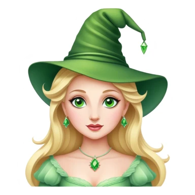 Glinda wearing ELPHABA hat sticker