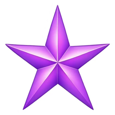 Purple four-pointed star sticker
