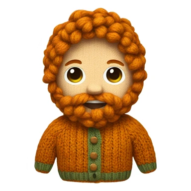 knitted ginger sticker