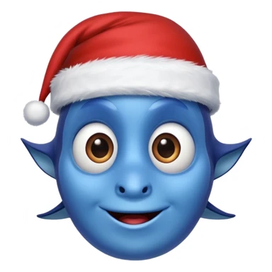 Dory wearing a santa hat sticker