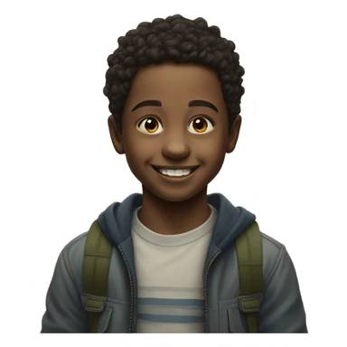 smiling boy portrait realism sticker