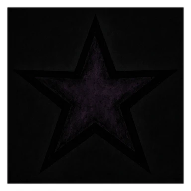 emo-style star, black and purple, moody sticker