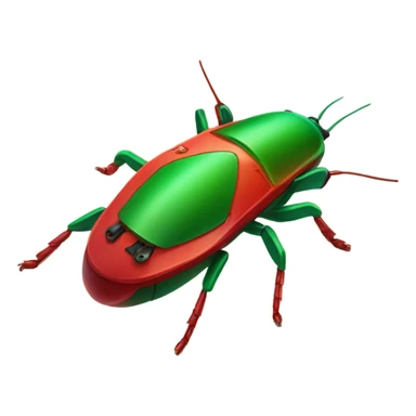 Cockroach drone, red green sticker