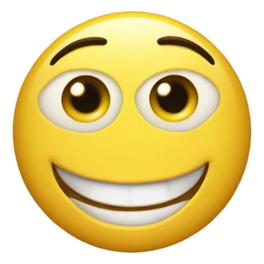 Wide eyed smile yellow emoji sticker