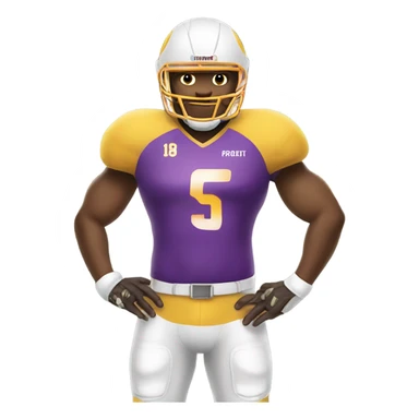 Football player wearing a chicken outfit sticker