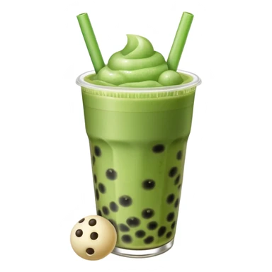 matcha bubble tea sticker