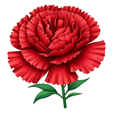 Red carnation sticker