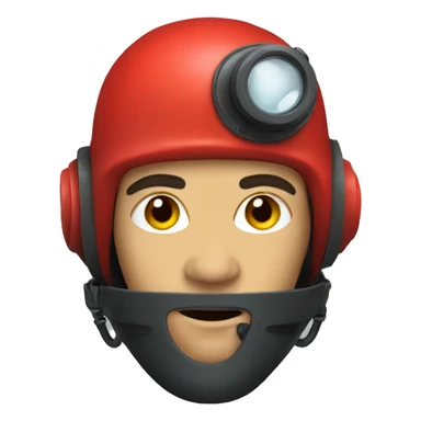 red diver head sticker