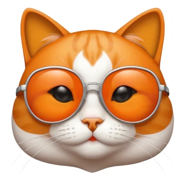 cat wearing sunglasses, simple and expressive sticker