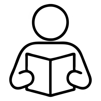 someone who is reading a book sticker