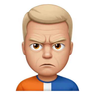 a man who is very angry at the dutch flag sticker